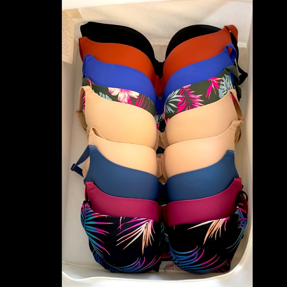 PINK wear every wear push up bras (9!!!) 36DD